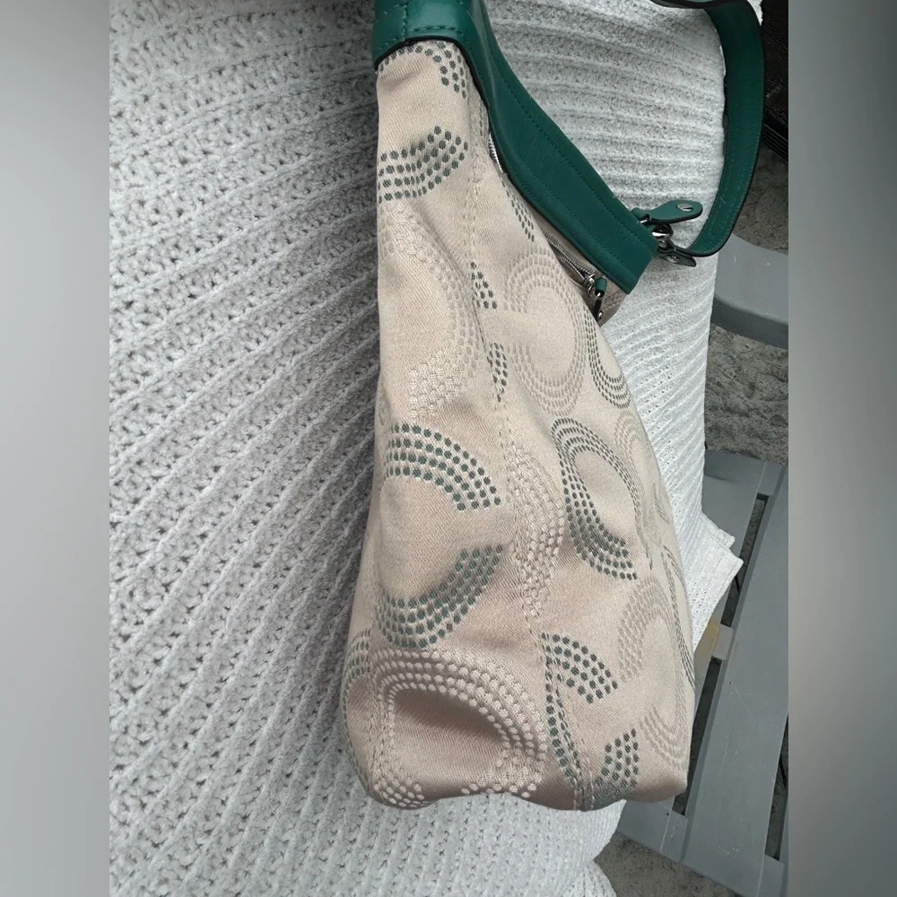 Coach Ashley Opt Art Hippie Tan/Green Convertible Crossbody